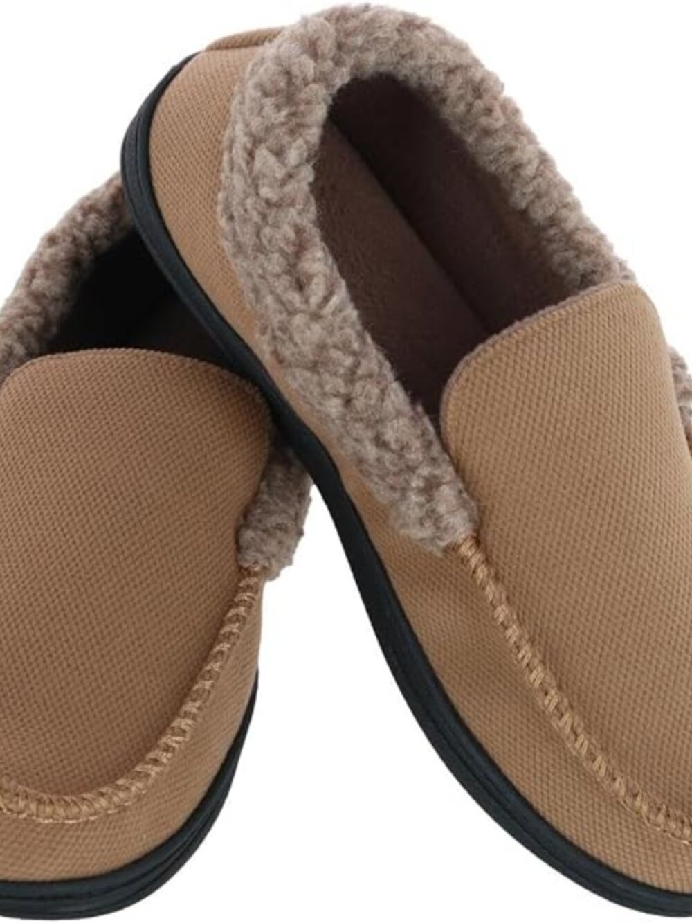 Men's Brushed Knit Lewis Moccasin Slippers XXL 13-14